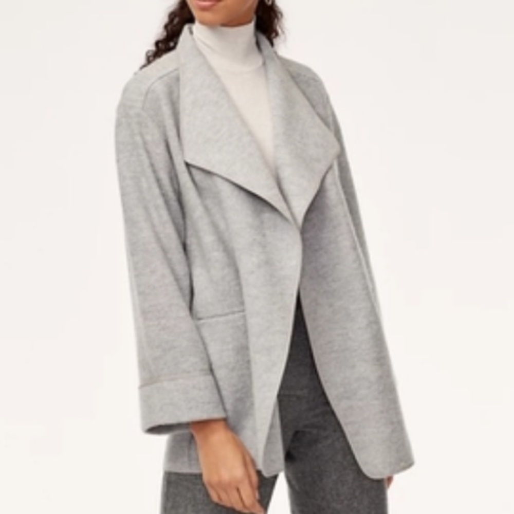 ARITZIA WILFRED Chandelle Jacket Heather Grey Blazer Sweater Coat XS NWOT